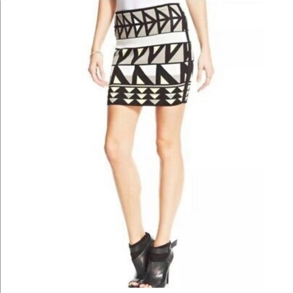 Rachel Roy Geometric Print Stretch Knit Skirt - XS - Picture 1 of 4